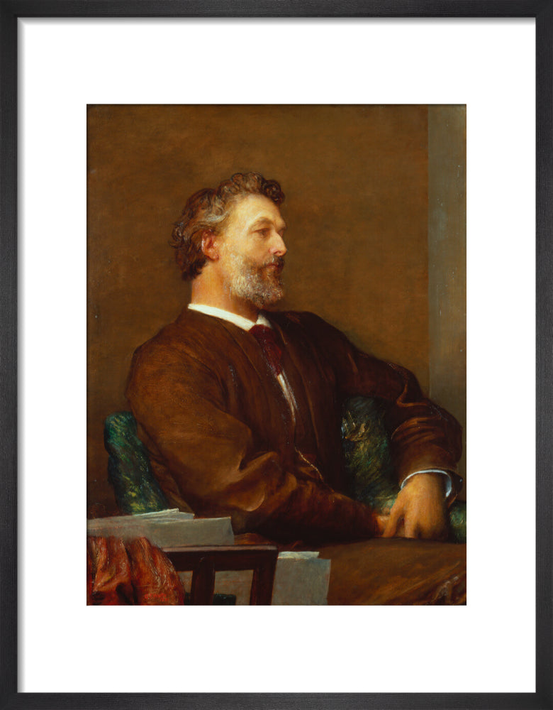 Frederic leighton, baron leighton portrait print (art print, small, black frame)