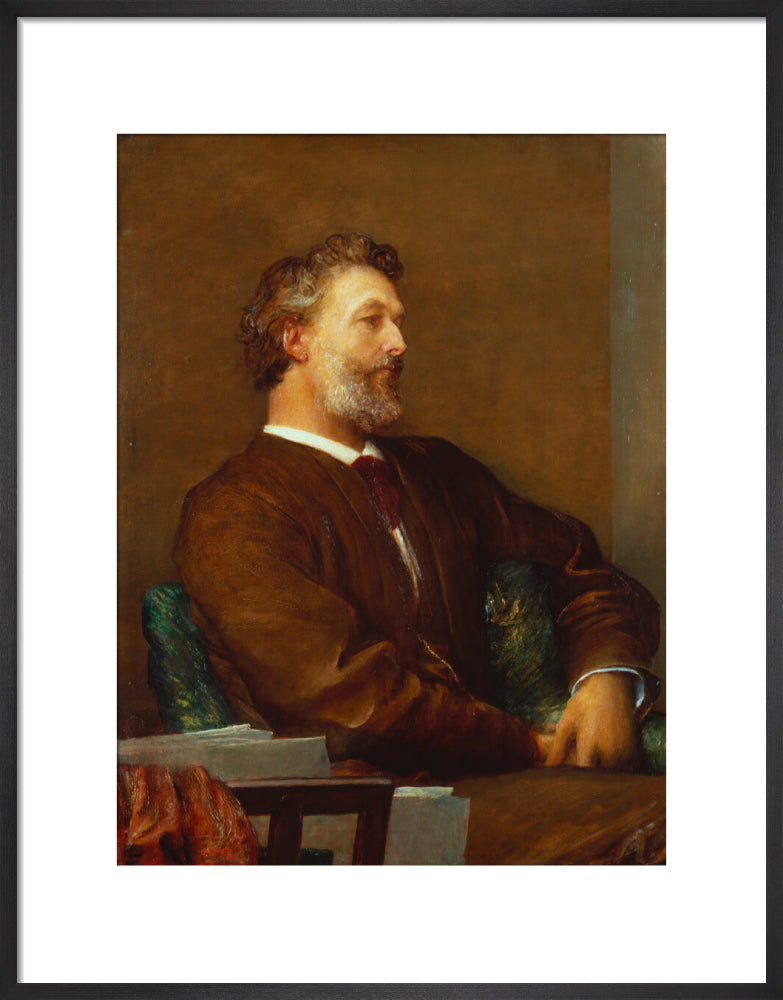 Frederic leighton, baron leighton portrait print (art print, medium, black frame)