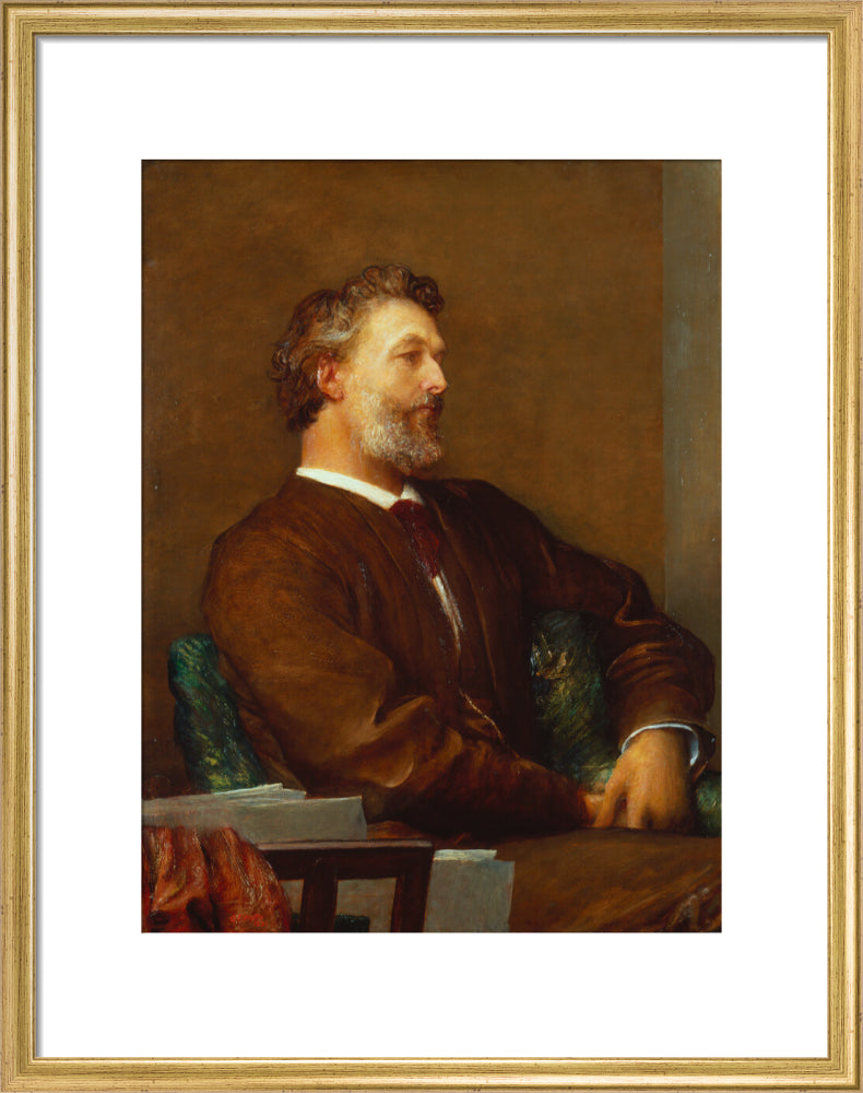 Frederic leighton, baron leighton portrait print (art print, medium, gold frame)