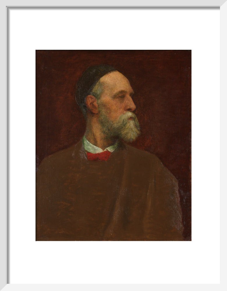 George frederic watts portrait print (art print, small, white frame)
