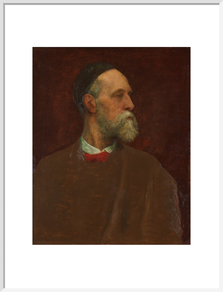 George frederic watts portrait print (art print, large, white frame)