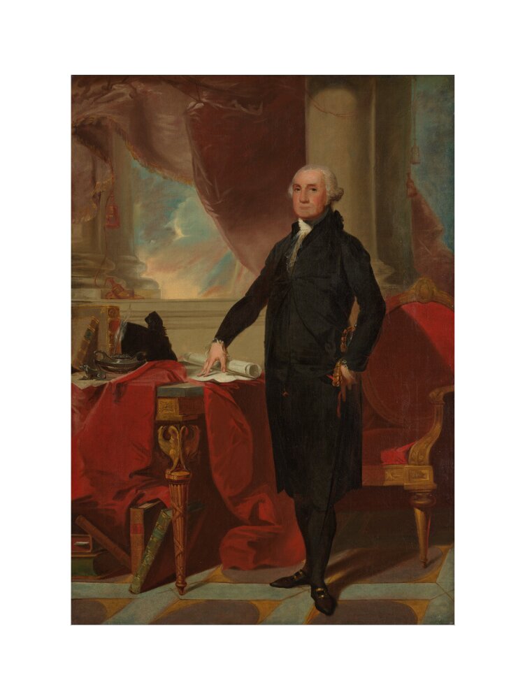 George washington portrait print (art print, large, no frame)