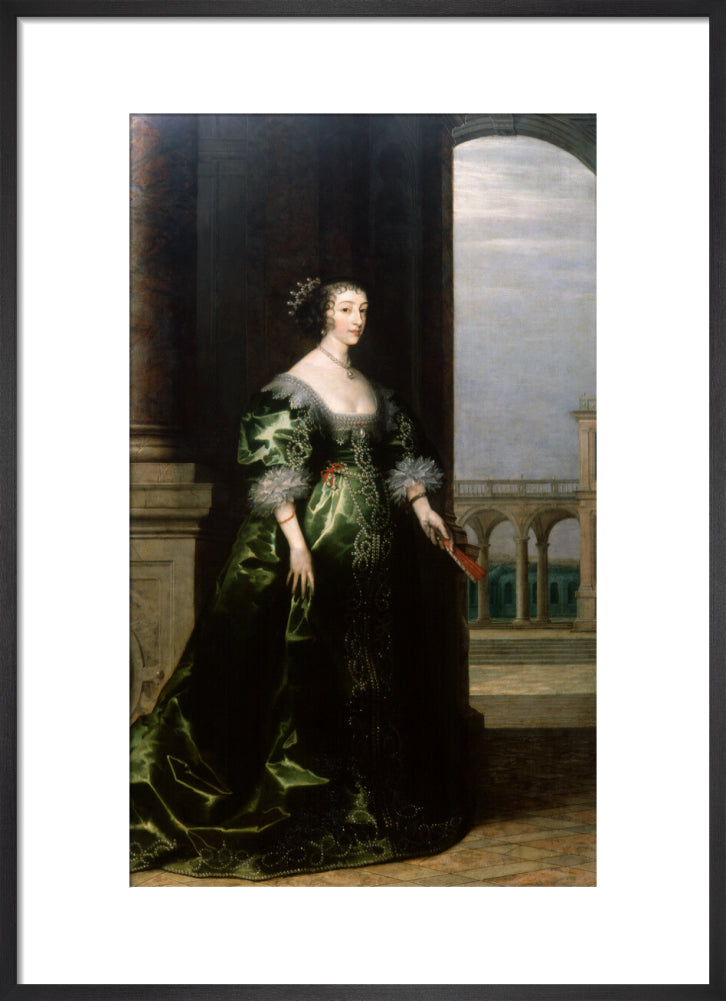 Henrietta maria portrait print (art print, medium, black frame)