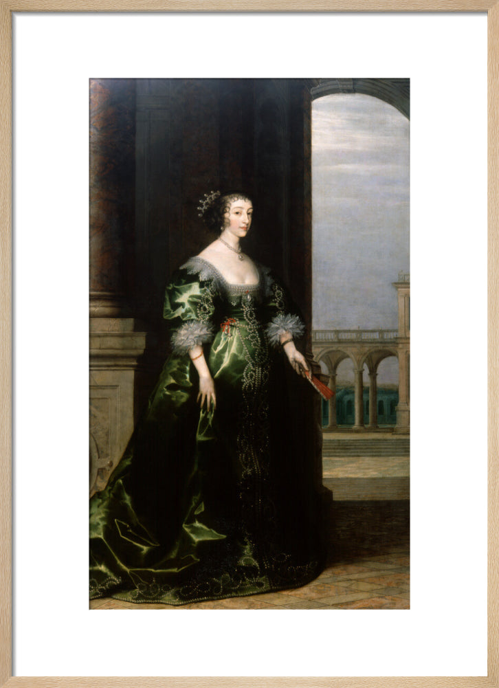 Henrietta maria portrait print (art print, medium, natural frame)