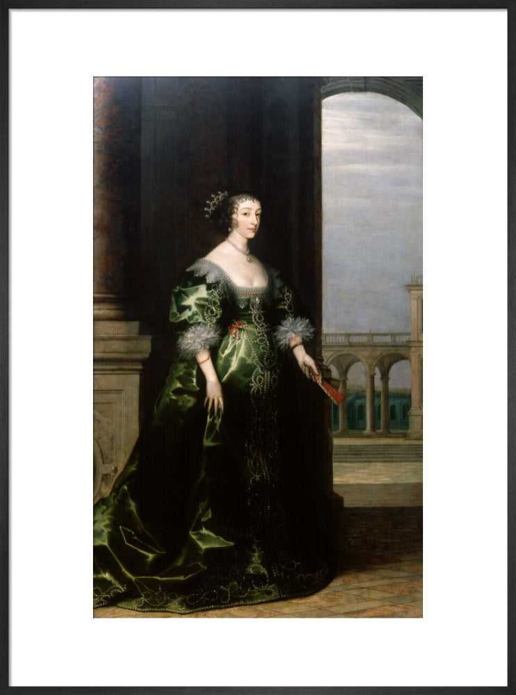 Henrietta maria portrait print (art print, large, black frame)