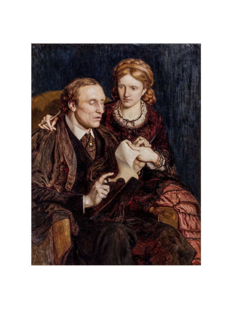 Henry fawcett; dame millicent fawcett portrait print (art print, small, no frame)
