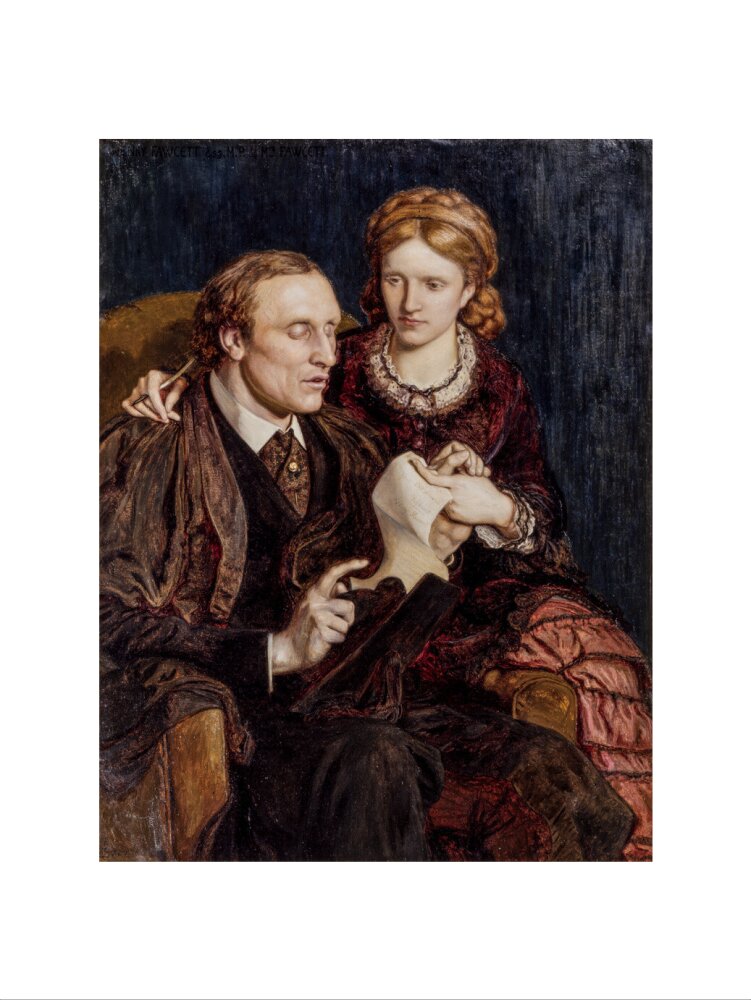 Henry fawcett; dame millicent fawcett portrait print (art print, large, no frame)