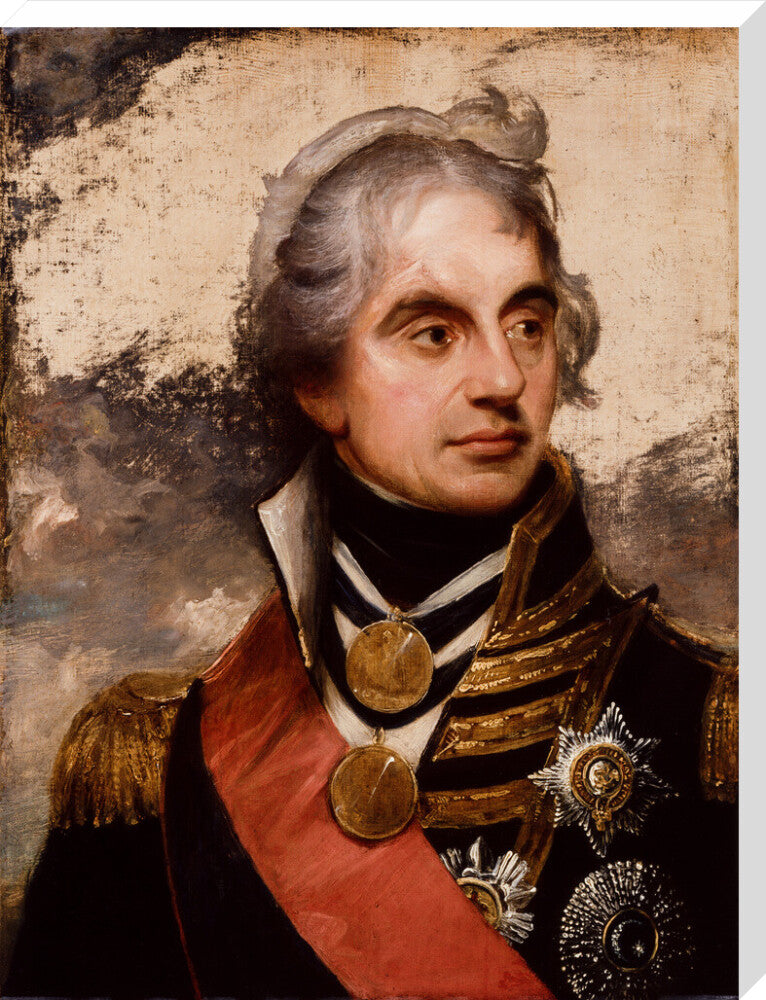 Horatio nelson portrait print (stretched canvas, extra large, no frame)