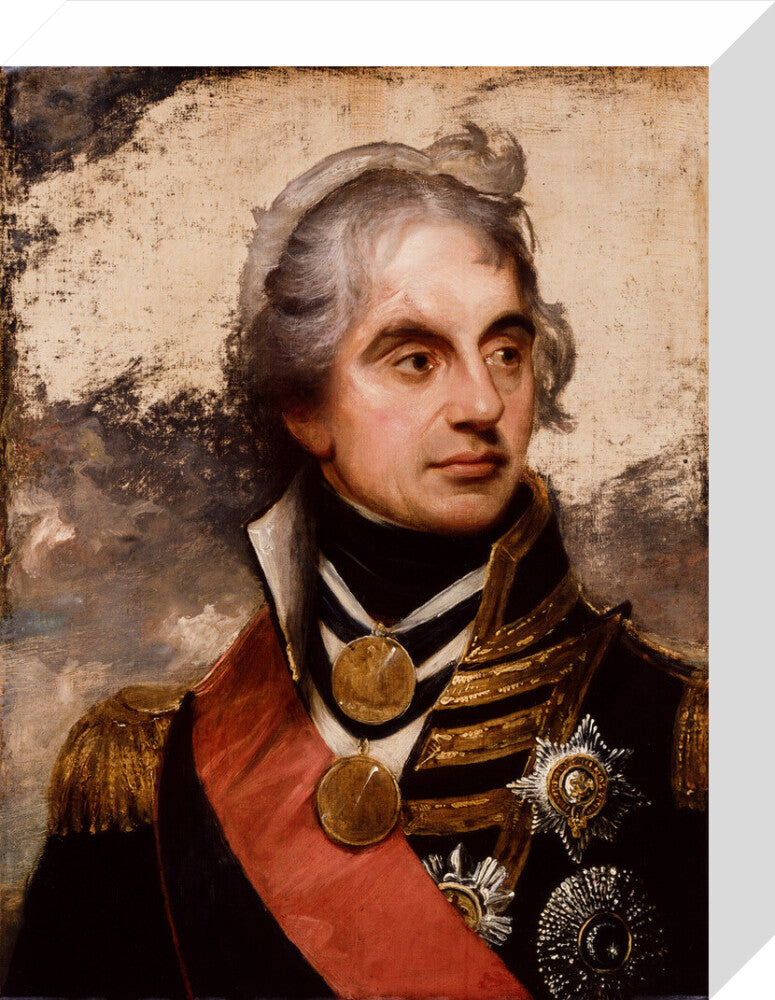 Horatio nelson portrait print (stretched canvas, small, no frame)