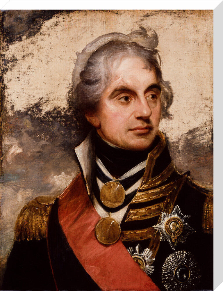 Horatio nelson portrait print (stretched canvas, large, no frame)