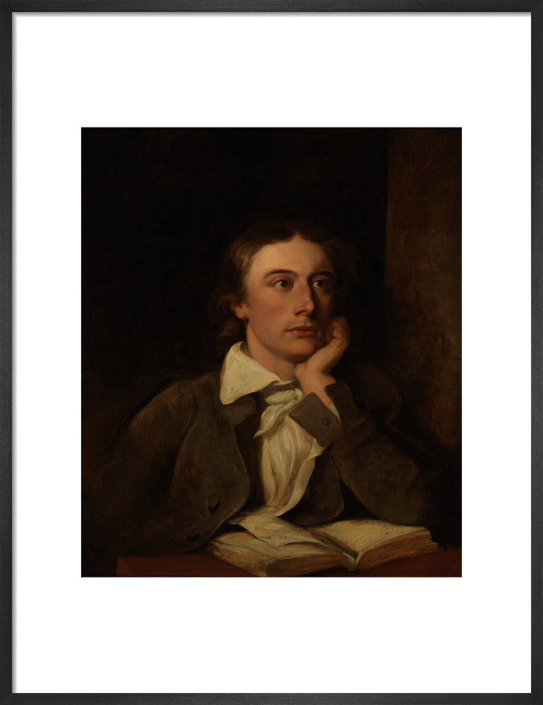 John keats portrait print (art print, medium, black frame)