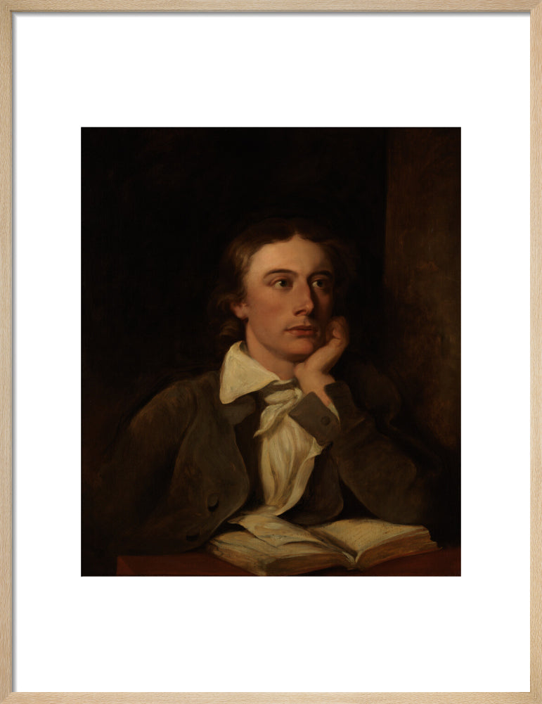 John keats portrait print (art print, medium, natural frame)