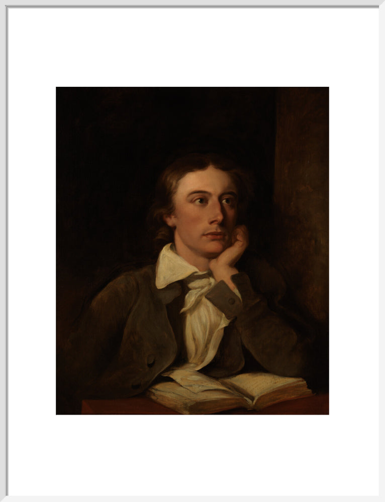 John keats portrait print (art print, large, white frame)