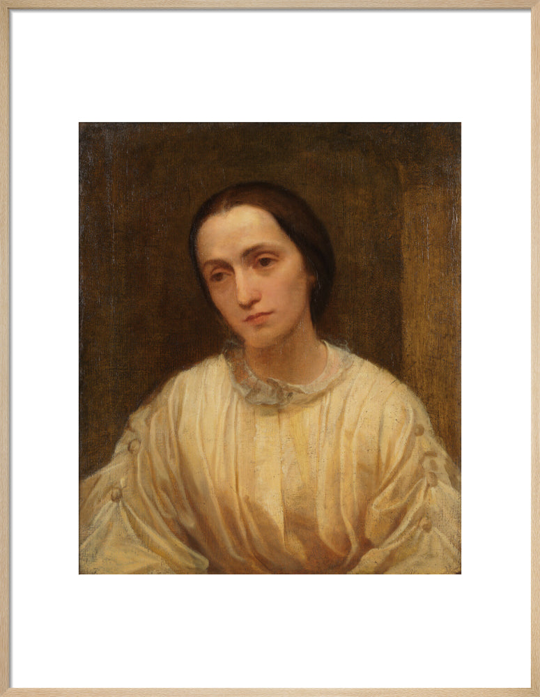 Julia margaret cameron portrait print (art print, large, natural frame)