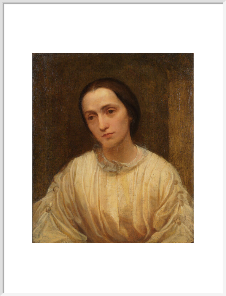 Julia margaret cameron portrait print (art print, extra large, white frame)