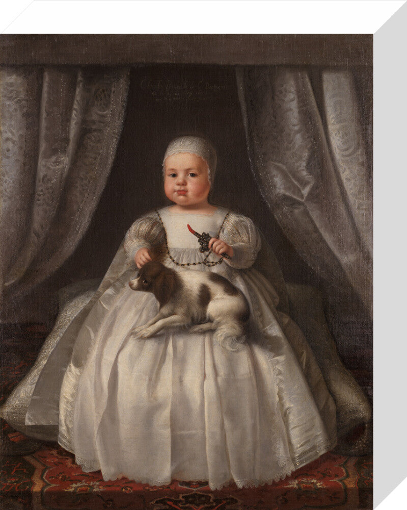 King charles ii portrait print (stretched canvas, small, no frame)