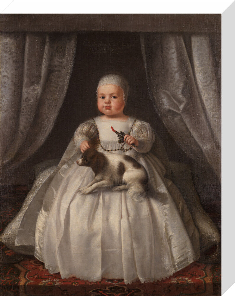 King charles ii portrait print (stretched canvas, medium, no frame)