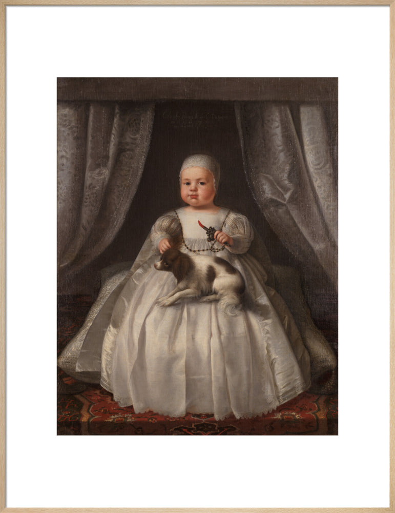 King charles ii portrait print (art print, extra large, natural frame)