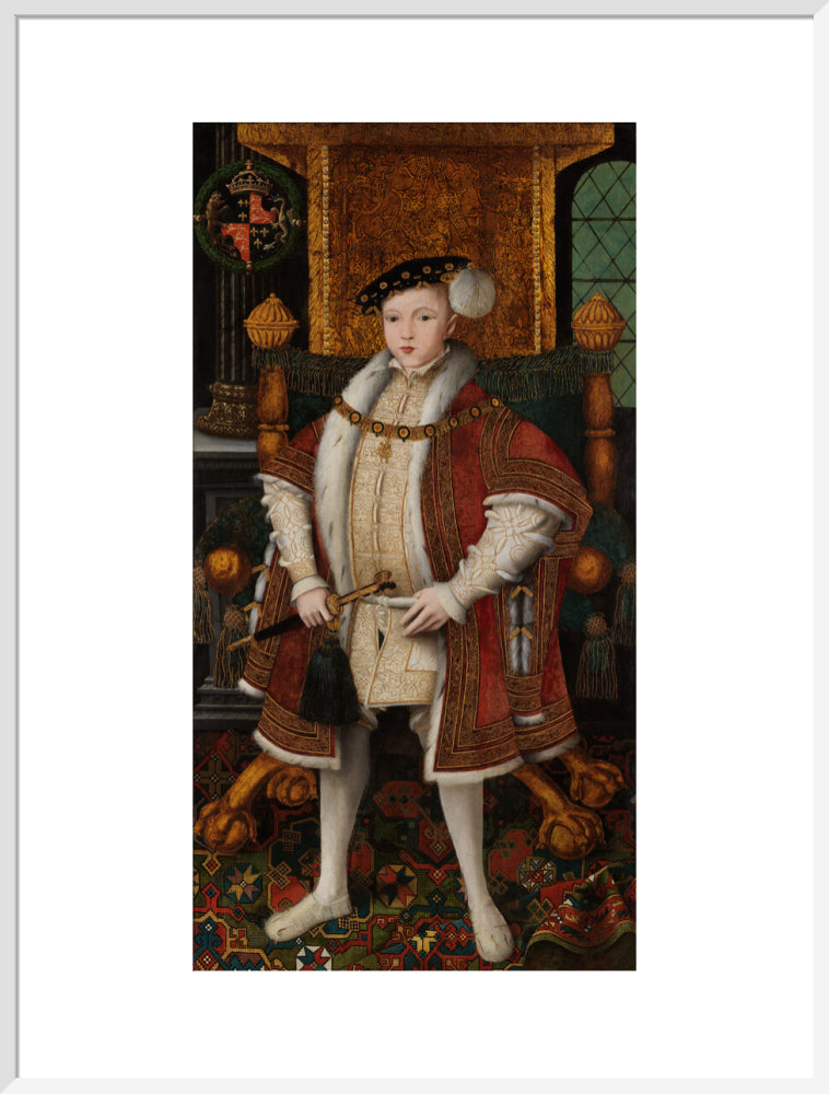 King edward vi portrait print (art print, extra large, white frame)