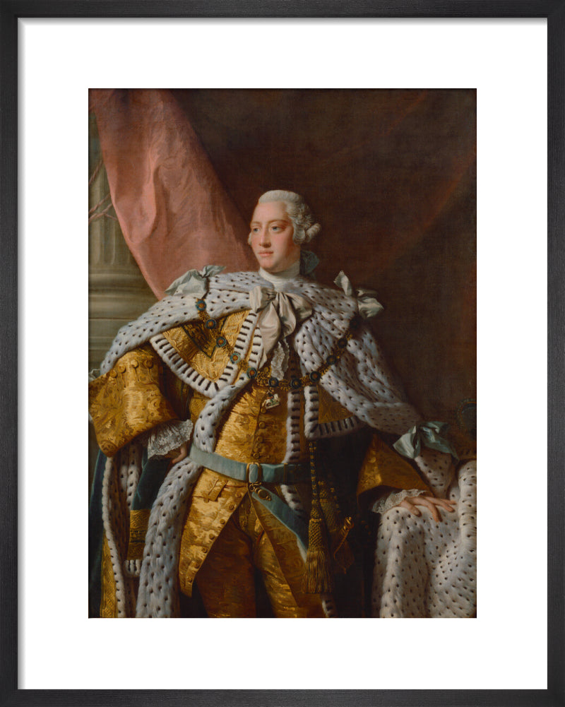 King george iii portrait print (art print, small, black frame)