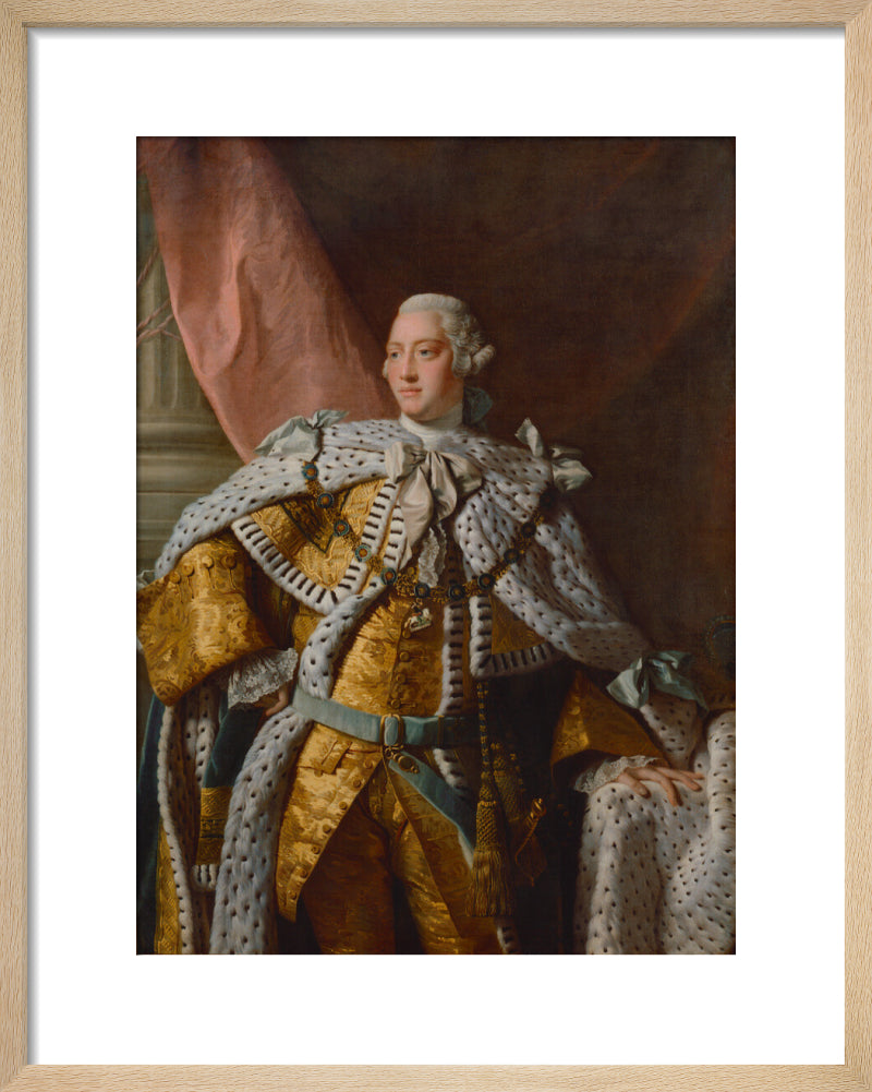 King george iii portrait print (art print, small, natural frame)