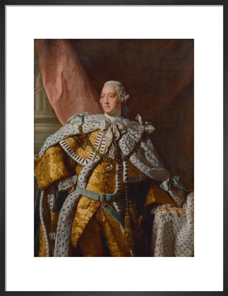 King george iii portrait print (art print, medium, black frame)