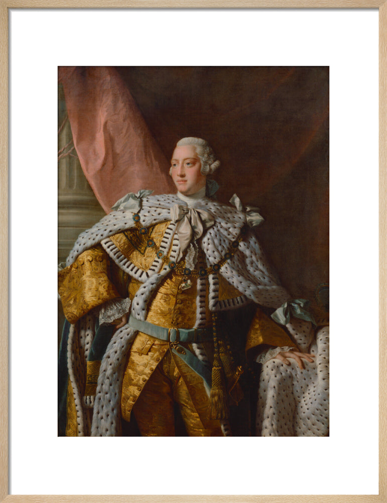 King george iii portrait print (art print, medium, natural frame)