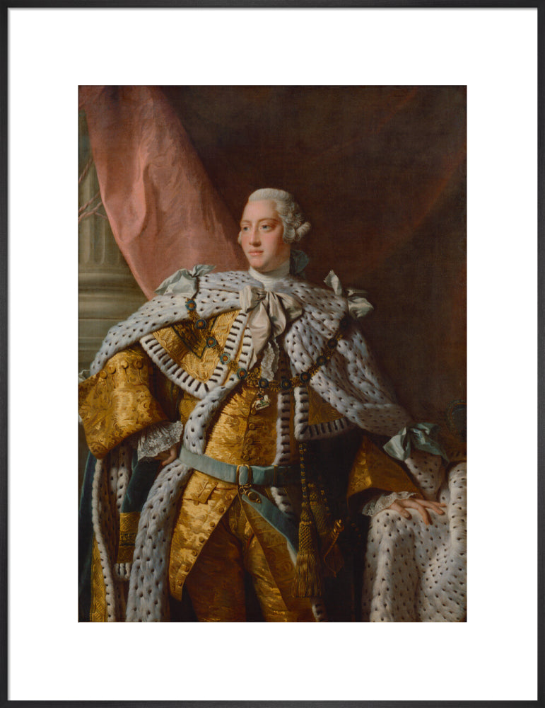 King george iii portrait print (art print, extra large, black frame)