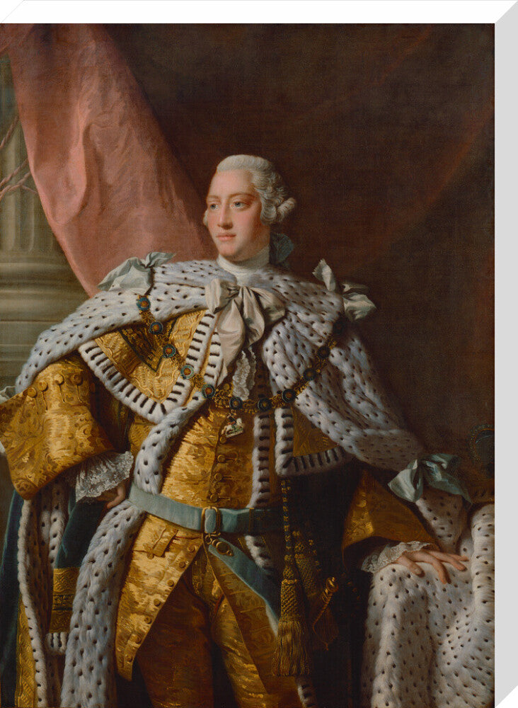 King george iii portrait print (stretched canvas, large, no frame)