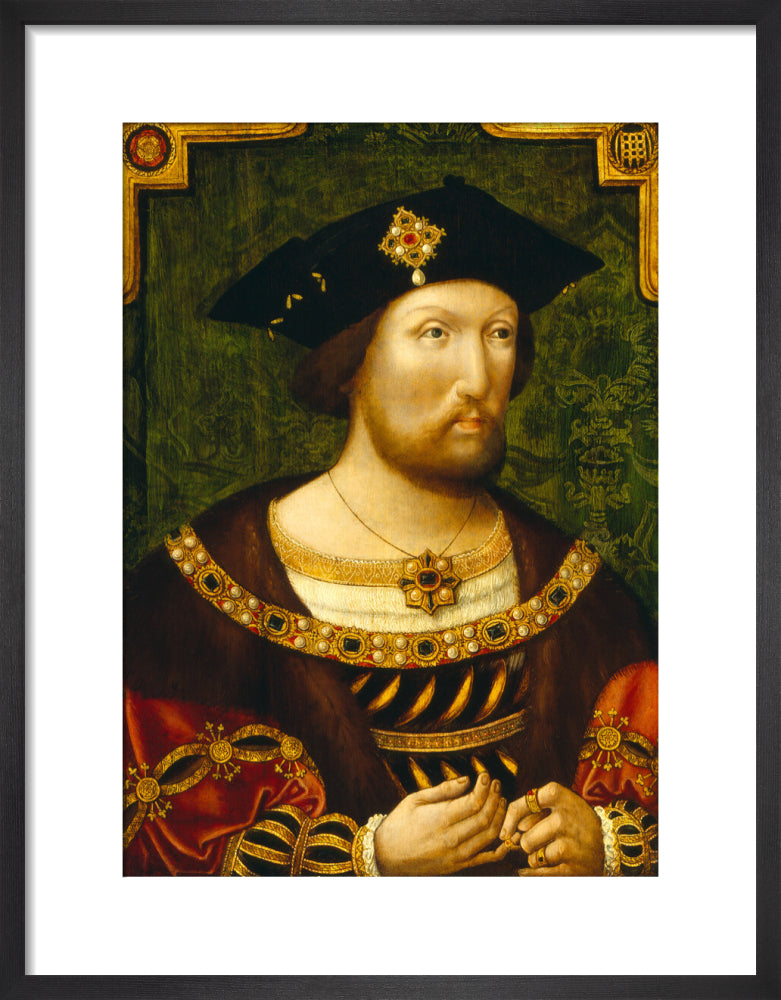 King henry viii portrait print (art print, small, black frame)