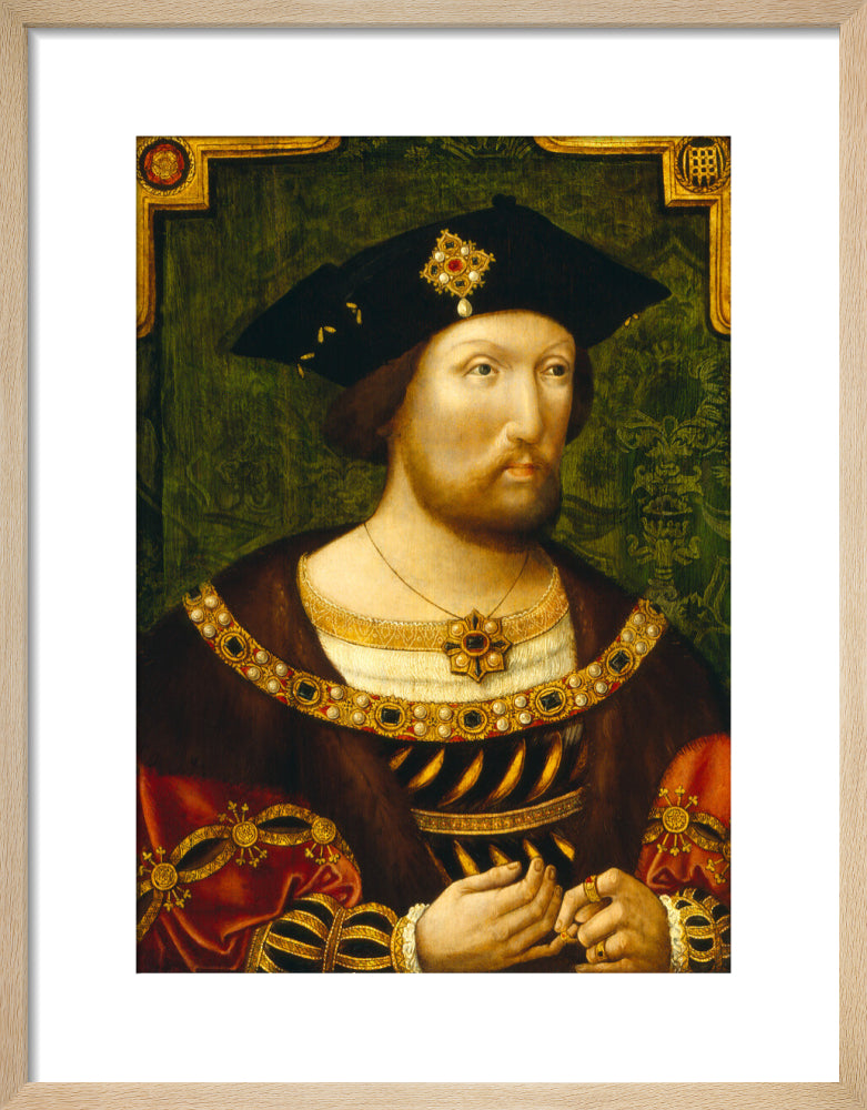 King henry viii portrait print (art print, small, natural frame)