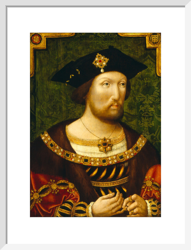 King henry viii portrait print (art print, medium, white frame)