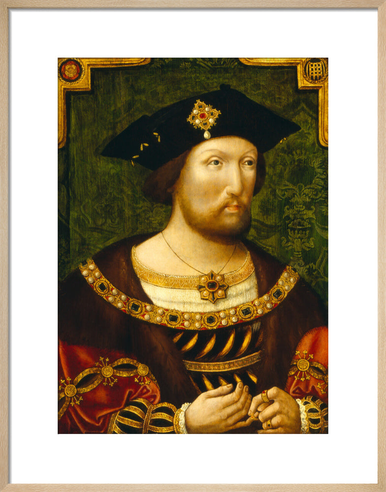King henry viii portrait print (art print, medium, natural frame)