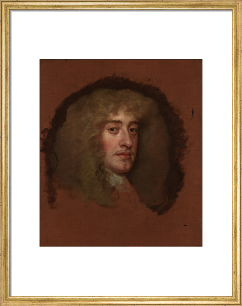 King james ii portrait print (art print, medium, gold frame)