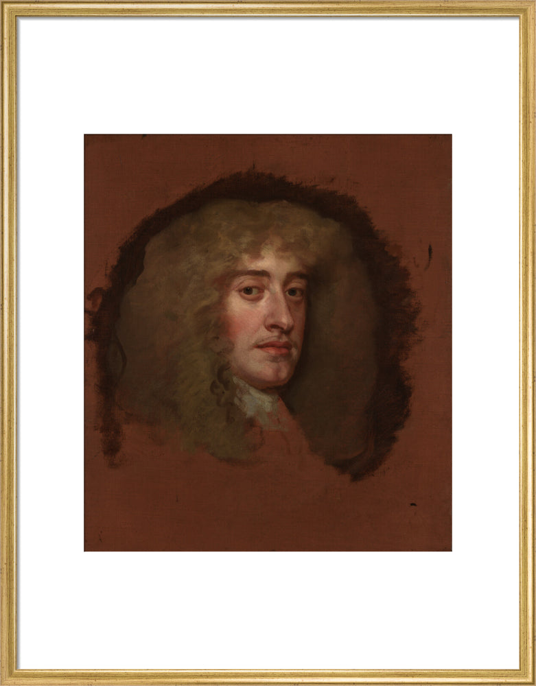King james ii portrait print (art print, large, gold frame)