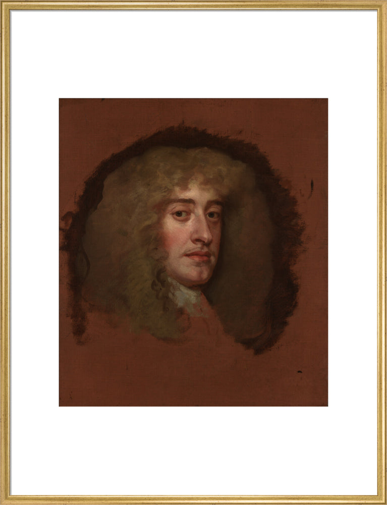 King james ii portrait print (art print, extra large, gold frame)