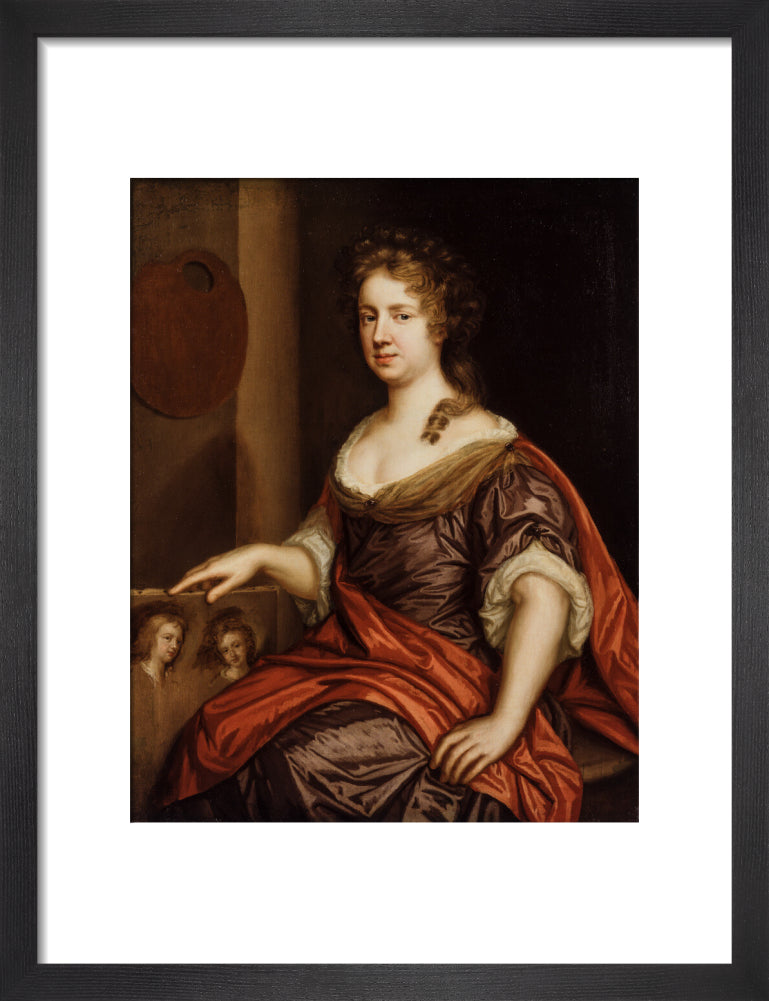 Mary beale portrait print (art print, small, black frame)