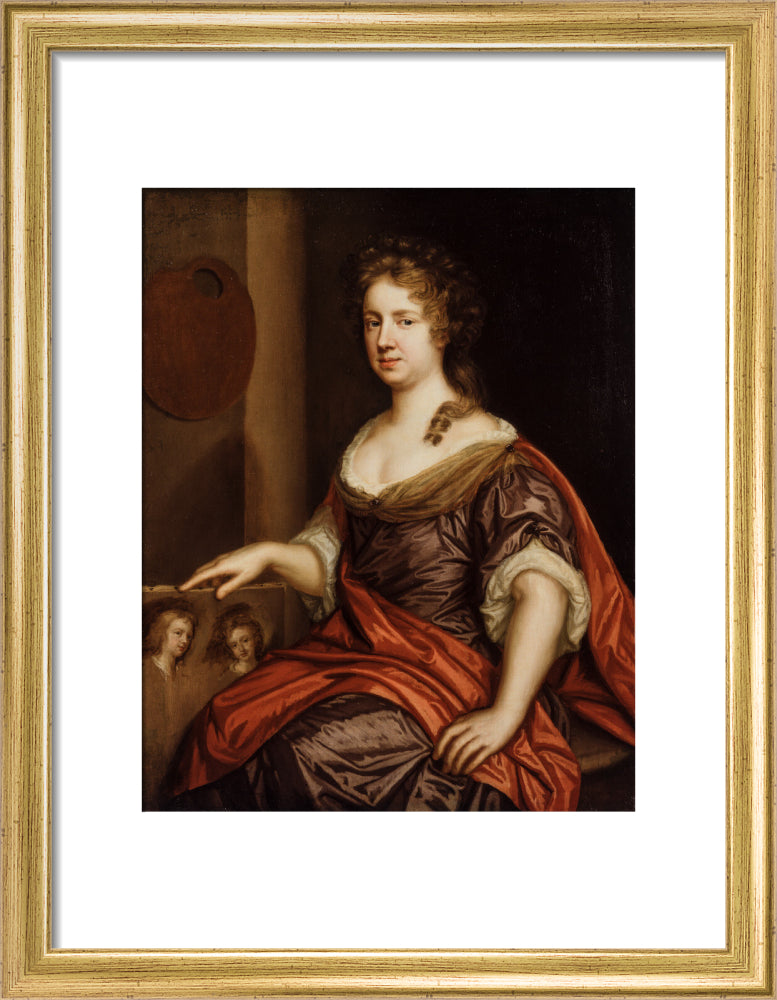 Mary beale portrait print (art print, small, gold frame)