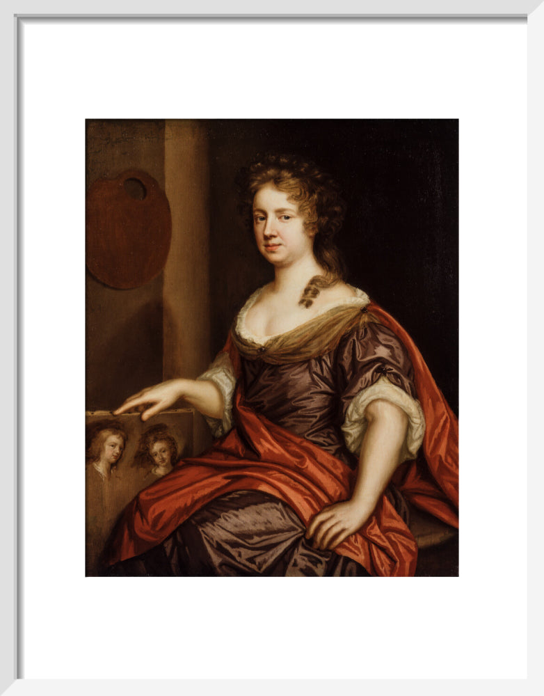 Mary beale portrait print (art print, small, white frame)
