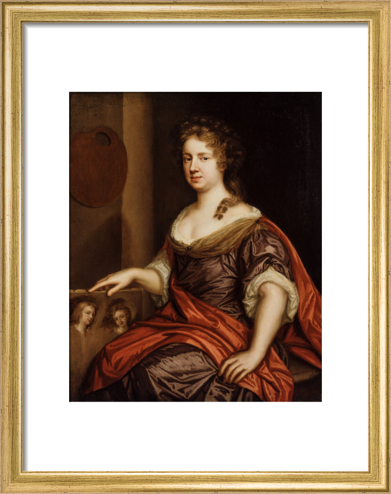 Mary beale portrait print (art print, small, gold frame)