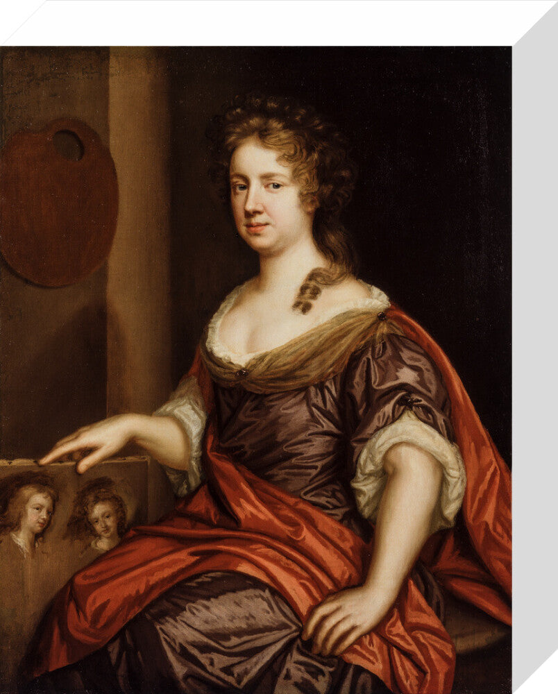 Mary beale portrait print (stretched canvas, small, no frame)