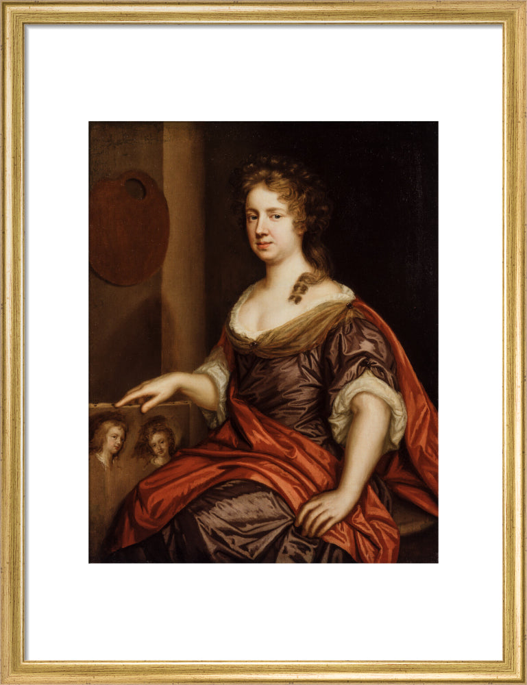 Mary beale portrait print (art print, medium, gold frame)