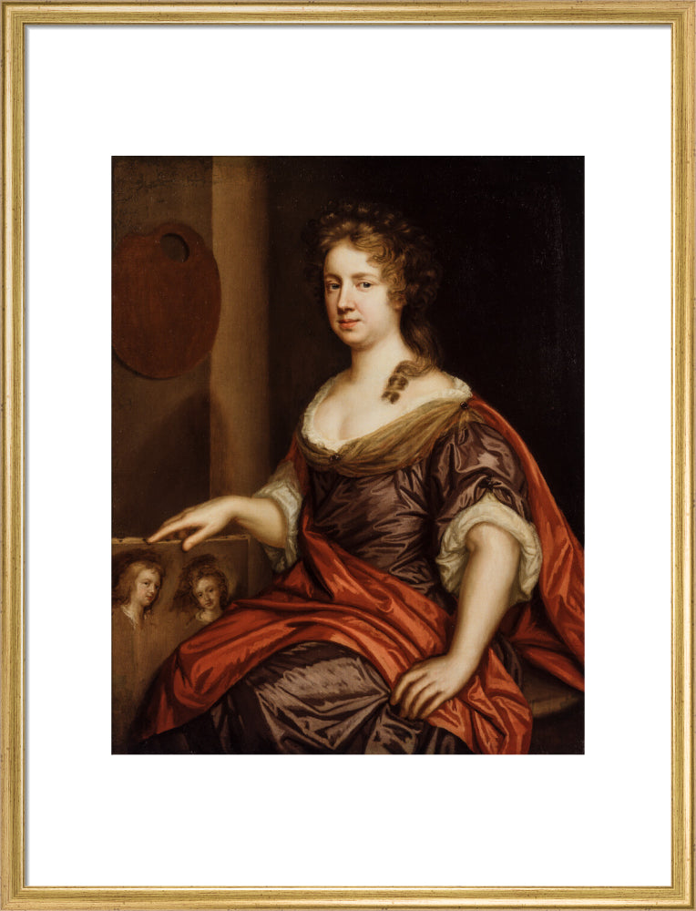 Mary beale portrait print (art print, large, gold frame)