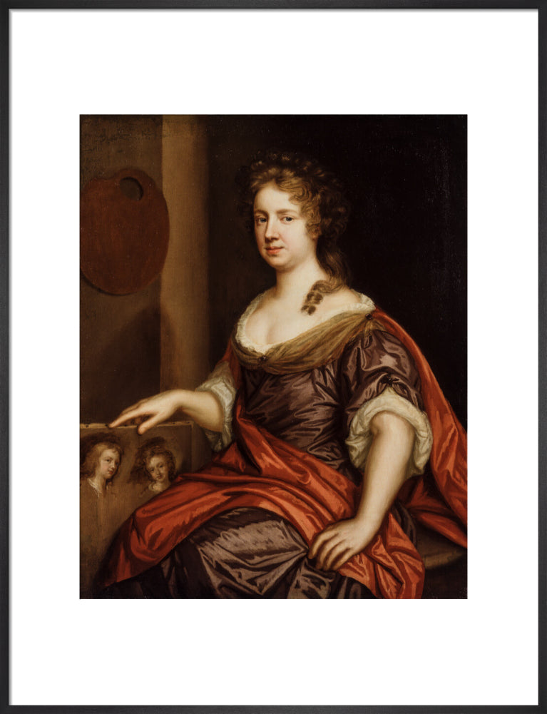 Mary beale portrait print (art print, large, black frame)