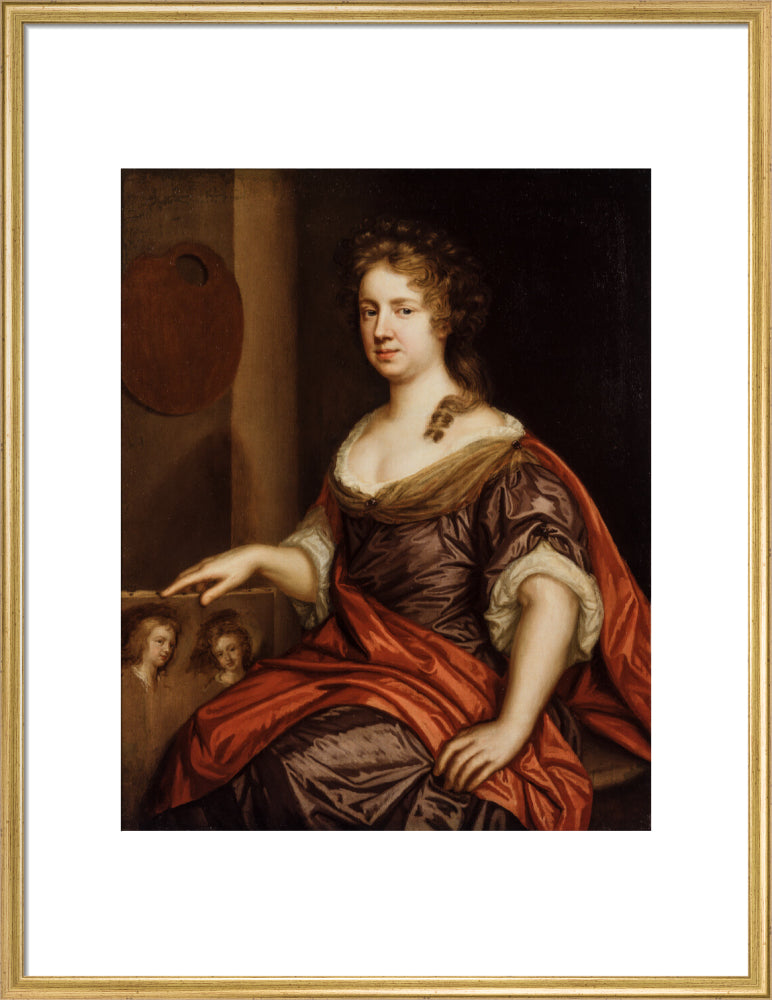 Mary beale portrait print (art print, large, gold frame)