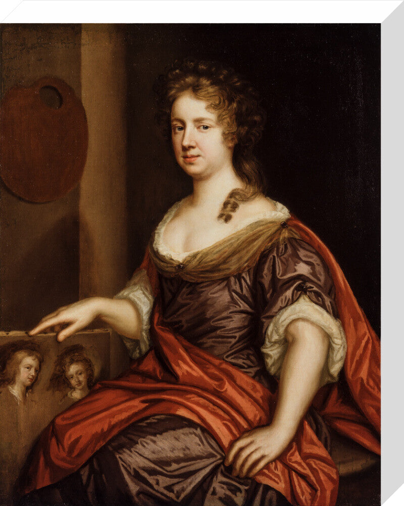 Mary beale portrait print (stretched canvas, medium, no frame)