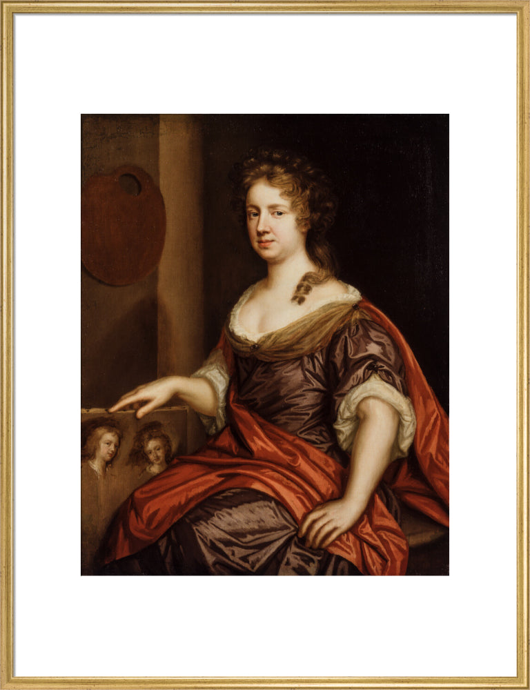 Mary beale portrait print (art print, extra large, gold frame)