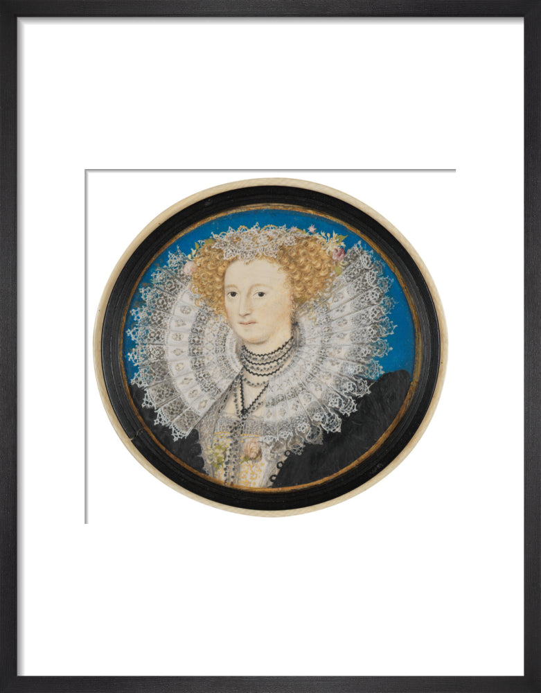 Mary herbert, countess of pembroke portrait print (art print, small, black frame)