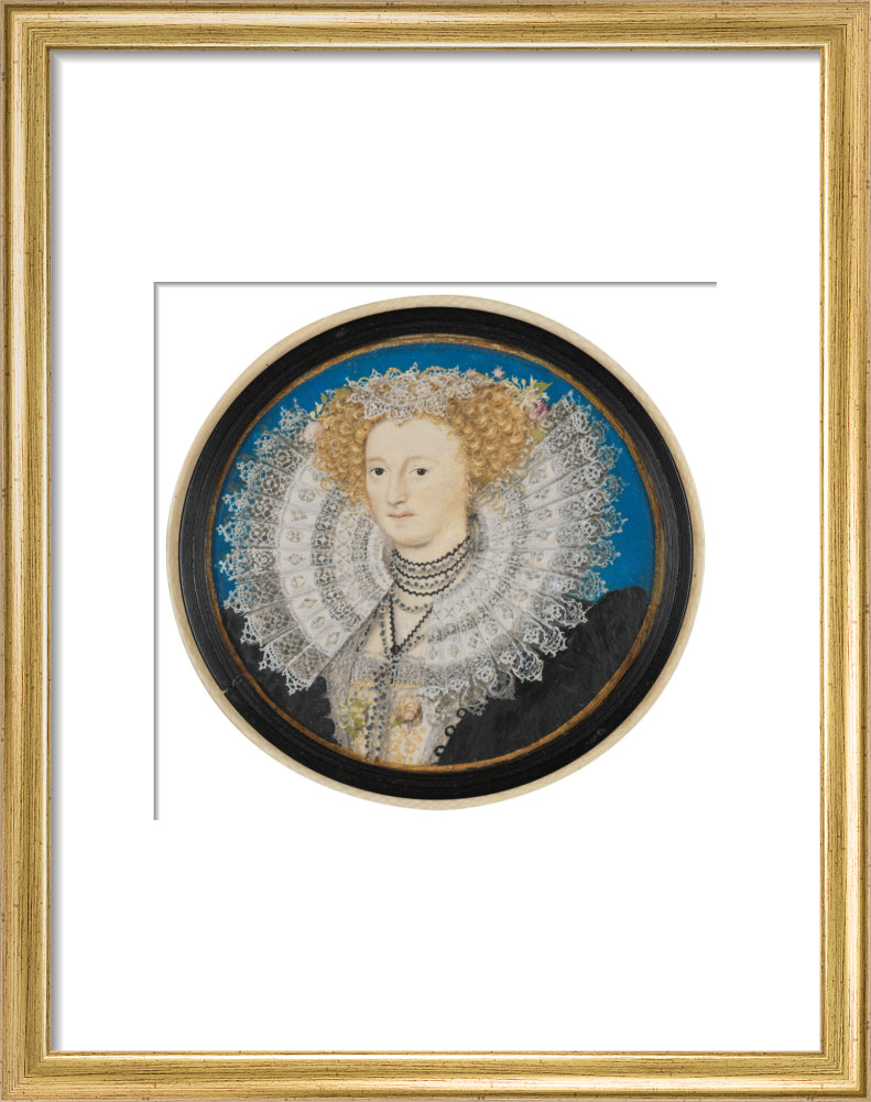 Mary herbert, countess of pembroke portrait print (art print, small, gold frame)