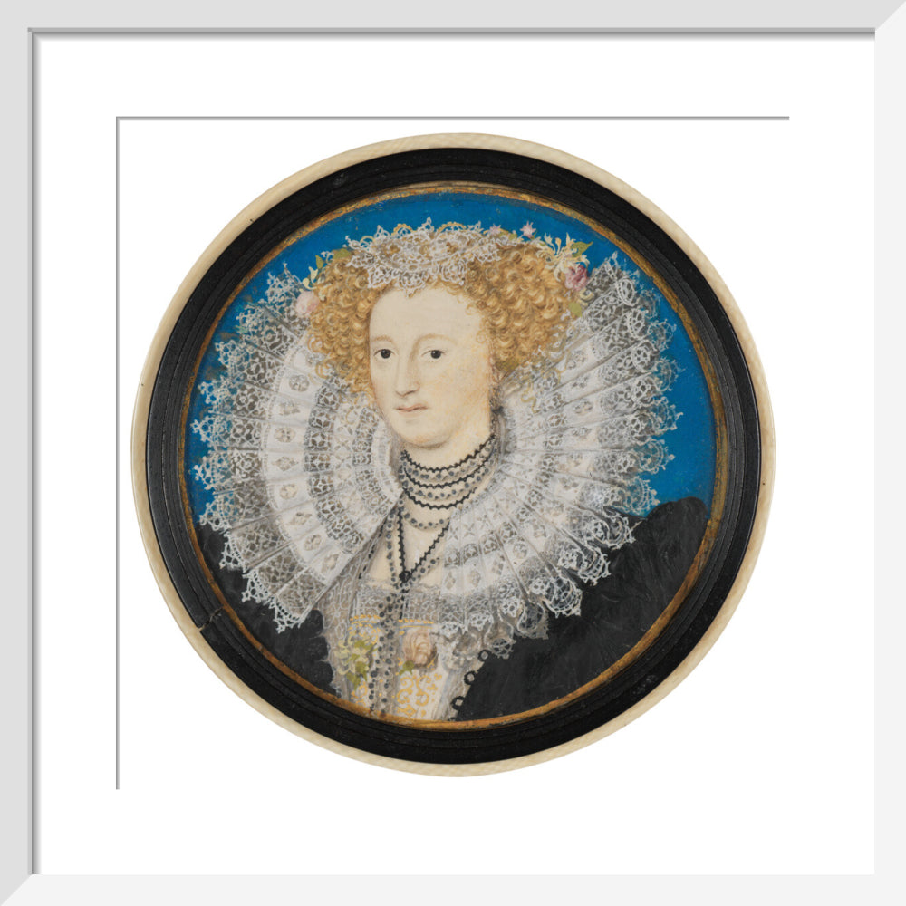 Mary herbert, countess of pembroke portrait print (art print, small, white frame)